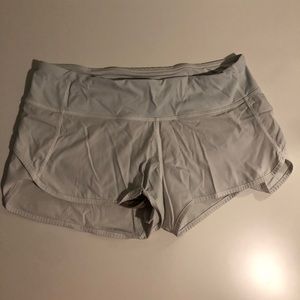 white lulu lemon shorts